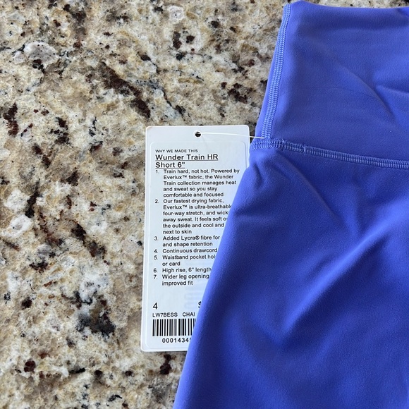 NWT 🍋 Lululemon Charged Indigo Wunder Under High arise Short 6” Size 4